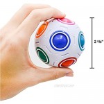 Toyzabo Challenging Puzzle Speed Cube Ball Matching Colors Game Fun Fidget Toy Brain Teaser with 11 Rainbow Colors