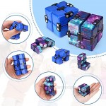 VATOS Infinite Cube Fidget Toy - 2 Packs Fidget Blocks Toy for Kids Teens Adults | Stress & Anxiety Relief Mini Cube | Fidget Toy Relaxing Hand-Held Sensory Toys for Autistic ADHD OCD Children