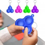 Waybla 4PCS Sensory Toys Fidget Simple Dimple Toy Stress Relief Hand Toys Push Pop Fidget Toy for Kids Adults Anxiety Autism Toy (3 Bubbles)