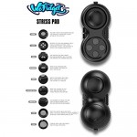 WeFidget Fidget Pad - 9 Fidget Features Perfect For Skin Pickers ADD ADHD Anxiety and Stress Relief Black Edition
