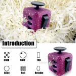 Yomiie Fidget Cube 6 Sides Fidget Toys Fidget Cubes for Kids and Adults Stress Reliever and Anxiety Fidget Blocks Kill Time Cool Mini Small Dice Ball with Finger Toy for ADHD OCD ADD (Galaxy)