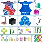 ZNNCO 34 Pcs Fidget Packs Fidget Toy for Stress and Anxiety Relief of ADHD and Autism Stress Toy Fidget Toys Set for Kids Adults