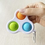 2021 Mini Simple dimple Sensory Fidget Toy Simple dimple Fidget Toy Keychain Soft Silicone Mini Keychain Stress Relief Hand Toys Pack for Kids Adults (1PCS-Type# F)