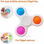 2PCS Simple Dimple Fidget Toys Decompression Simple Sensory Toys Silicone Fidget Spinner Toy Hand Spinner Toys Simple Office and Desk Toys for Kids Adults