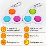 2pcs Simple Dimple Sensory Fidget Toy Mini Keychain Early Education Brain Teaser Popping Fidget Toys Stress Relief Hand Toys for Kids Adults ( Multiple Colour with Keychain)