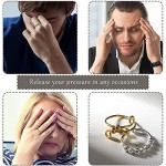 4 Pcs Tik Tok Fidget Rings for Anxiety for Women - Adjustable Anxiety Spinner Band Rings Single Coil Spiral Rings for Stress Relieving Silver Gold Color