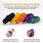 Bowang Wristband Push pop Simple Dimple Fidget Bracelet Toy Wristband Simple Dimple Stress Relief Anti-Anxiety Sensory it Fidget Toys for Kids and Adults(Purple)