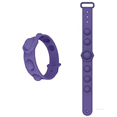 Bowang Wristband Push pop Simple Dimple Fidget Bracelet Toy Wristband Simple Dimple  Stress Relief Anti-Anxiety Sensory it Fidget Toys for Kids and Adults(Purple)