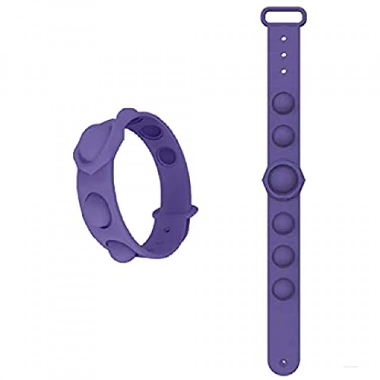 Bowang Wristband Push pop Simple Dimple Fidget Bracelet Toy Wristband Simple Dimple Stress Relief Anti-Anxiety Sensory it Fidget Toys for Kids and Adults(Purple)