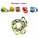 CHLOOD 6PCS Tangles Fidget Toys Brain Imagine Tools Magic Fidget Toys Tangles Relax Therapy Anxiety Stress Relief Items Therapy Toy Feeling Winding Toy Fidget to Focus (6-PCS)