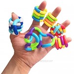 CHLOOD 6PCS Tangles Fidget Toys Brain Imagine Tools Magic Fidget Toys Tangles Relax Therapy Anxiety Stress Relief Items Therapy Toy Feeling Winding Toy Fidget to Focus (6-PCS)