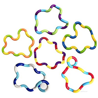 CHLOOD 6PCS Tangles Fidget Toys  Brain Imagine Tools  Magic Fidget Toys  Tangles Relax Therapy Anxiety Stress Relief Items Therapy Toy  Feeling Winding Toy  Fidget to Focus (6-PCS)