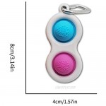 Elf Knight 2 Pcs Simple Dimple Fidget Toys Sensory Toys for Relax  Keychain Toy Stress Relief Toy for Anxiety Kids Teen Adults Eliminate Boredom Tension Anxiety and Hyperactivity (Multicolor A)