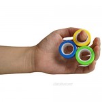 Fidget Magnetic Rings Stress Relief Spinner Anti-Anxiety Finger Gear Office Boring Hand Stunt Figit Toy for Relieving ADHD Magical Fingertip Rings Toy Magnetic Game Unzip Toys for Men Women and Kids