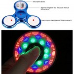 FIGROL Fidget Spinner Fidget Toy Led Light Rainbow Finger Toy Hand Fidget Spinner-for Kids with ADHD Anxiety Stress Reducer