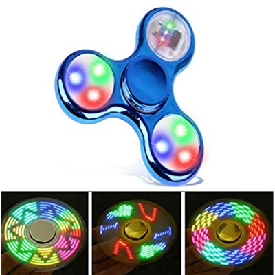 FIGROL Fidget Spinner  Fidget Toy Led Light Rainbow Finger Toy Hand Fidget Spinner-for Kids with ADHD Anxiety Stress Reducer