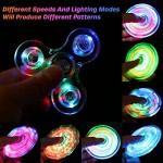 Gigilli Fidget Spinners 8 Pack LED Light up Crystal Finger Fidget Toys for ADHD Anxiety Stress Reducer Figit Spin for Kids and Adults