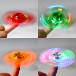 Gigilli Fidget Spinners 8 Pack LED Light up Crystal Finger Fidget Toys for ADHD Anxiety Stress Reducer Figit Spin for Kids and Adults