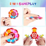 GOHEYI 10 Pack Pop Fidget Spinners Push Pop Bubble Fidget Toy Simple Dimple Spinner for Kids Handheld Mini Popping Sensory Stress Relief Toys