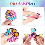 GOHEYI 6PCS Pop Fidget Spinner Toy Ppo Spinner Toy Reducing Boredom ADHD Anxiety Push Ppo Bubble Simple Dimple Spinner Toy Fidget Spinners Toys Set for Kids