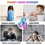 GOHEYI Fidget Spinner Toy LED Light up Fidget Spinners Toy for Kids Rainbow Finger Toys Hand ADHD Anxiety Stress Reducer for Kids and Adults(5 Pack)
