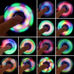 GOHEYI Fidget Spinner Toy LED Light up Fidget Spinners Toy for Kids Rainbow Finger Toys Hand ADHD Anxiety Stress Reducer for Kids and Adults(5 Pack)