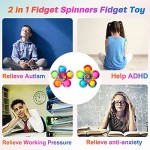 GOHEYI Pop Fidget Spinner Pack Tie-dye Pop Fidget Toys Push Bubble Simple Dimple Fidget Popper Squeeze Sensory Toy Relieve Emotional Stress for Kids Adults