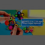 GOHEYI Pop Fidget Spinner Pack Tie-dye Pop Fidget Toys Push Bubble Simple Dimple Fidget Popper Squeeze Sensory Toy Relieve Emotional Stress for Kids Adults