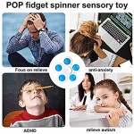 GOHEYI Popp Fidget Spinners 6 Pack Push Popp Fidget Spinner Simple Dimple Fidget Pack Toys Fidget Hand Spinner for ADHD Anxiety Stress Relief Sensory Toy for Kids Adults