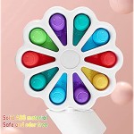 Jawhock Simple Sensory Fidget Toy Push Pop Pop Bubble Dimple Toy 10 Colorful Bubbles Sequeezing Sensory Toys Stress Relief and Anti-Anxiety Hand Toys for Kids
