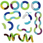 LiaoCi Tangle Fidget Toys Quiet Sensory Fidget Toys for Kids Adult & Teens Creations Magic Feeling Winding Toy Decompression Toys Relax Therapy Stress Relief Toys (Blue White)