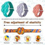LNUOBP 3 Pack Upgraded Push Bubble Sensory Bracelet Toys Pop Its Fidget Toy [Stress Relief Wearable Fidget Toys] [Finger Press Silicone Bracelet Toy] Anti-Anxiety Tools for Kids and Adults (Pure)
