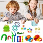 paerma Adults Kids Fidget Sensory Mini Toy Pack figetget Cheap Toys Pack with Simple Dimple and Pop it Can Help Relieves Stress and Anxiety of figit Gifts Boxes