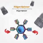 SCIONE Fidget Spinner Metal 5 Pack Stainless Steel Bearing 3-5 Min High Speed Stress Relief Spin ADHD Anxiety Toys for Adult Kid Autism Fidgets Best EDC Hand Spinners Finger Toy Focus Fidgeting