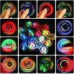 SCIONE Fidget Spinners 5 Pack Light up Fidget Toys Set for Kids-LED Crystal Fidget Packs Finger Toy Hand Figit Spinner-ADHD Anxiety Toys Stress Relief Reducer Spin Bulk Fidget Toys Boxed