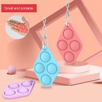 SOWEREAP Simple Dimple Fidget Toys 3 Packs Stress Relief Toy Stress Relief Hand Toys for Kids & Adults Soft Silicone Ergonomic Fidget Toy Sensory Toys with Buckle Ring