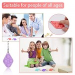 SOWEREAP Simple Dimple Fidget Toys 3 Packs Stress Relief Toy Stress Relief Hand Toys for Kids & Adults Soft Silicone Ergonomic Fidget Toy Sensory Toys with Buckle Ring
