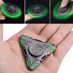 Spaceship Fidget Spinner Absorb Solar Light Glow In The Dark Spinning Toys Sensory Gadget Finger Hand Spinner Metal With Luminous Light Best Gift ADHD Anxiety Focus Party Favors Prizes for Kids Adults