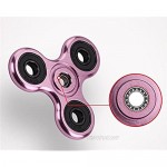 Vivahouse Fidget Spinner | Hand Spinner Stress and Anxiety Relief Toy | ADHD Autism ADD | Promotes Calming Clarity and Focus | Quiet Spinning Aluminum Alloy Gadget | Pocket Size (Pink Petunia)