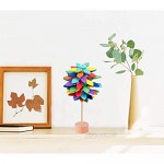 Wooden Office Home Toys Stress Relief Toy - Leaf-Shaped Display Stand Holder Decoration for Desk Top - Manipulable Playable Display Art Accessory Office Fidget Gadget Gift for Christmas Fathe