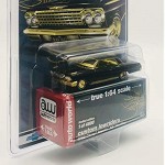 1962 Chevrolet Impala SS Hardtop Black and Gold Custom Lowriders Limited Edition to 4800 Pieces Worldwide 1/64 Diecast Model Car by Autoworld CP7656