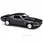 1969 Ford Mustang Boss 429 Black NEX Models 1/24 Diecast Model Car by Welly 24067