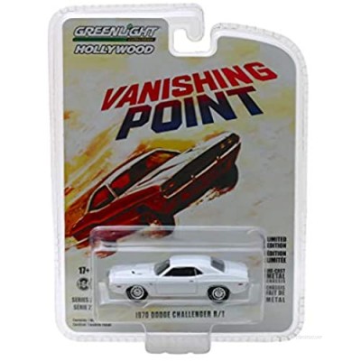 1970 Dodge Challenger R/T White Vanishing Point (1971) Movie Hollywood Series 22 1/64 Diecast Model Car by Greenlight 44820 A