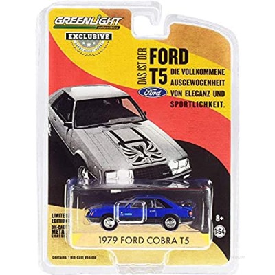 1979 Ford Cobra T5 Blue Glow Hobby Exclusive 1/64 Diecast Model Car by Greenlight 30205