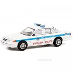 1995 Ford Crown Victoria Police Interceptor White City of Chicago Police Dept. Hot Pursuit 1/64 Diecast Model Car by Greenlight 42930 D