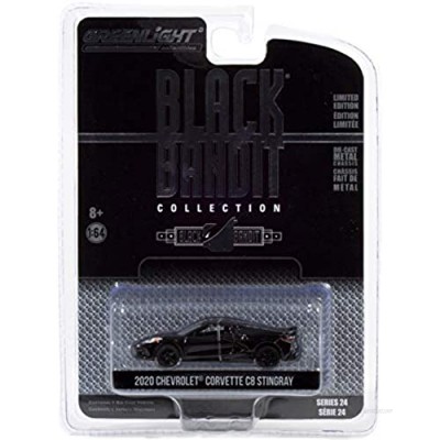 2020 Chevy Corvette C8 Stingray Black Bandit Series 24 1/64 Diecast Model Car by Greenlight 28050 F
