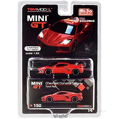 2020 Chevy Corvette Stingray C8 Torch Red Limited Edition to 3600 Pieces Worldwide 1/64 Diecast Model Car by True Scale Miniatures MGT00150