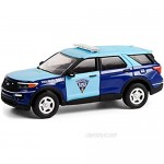 2020 Ford Police Interceptor Utility Blue Massachusetts State Police Hot Pursuit Series 36 1/64 Diecast Model Car by Greenlight 42930 F