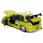 Jada Toys Fast & Furious 1:24 Brian's Mitsubishi Lancer Evolution VII Die-cast Car Toys for Kids and Adults Lime Green (99788)