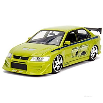 Jada Toys Fast & Furious 1:24 Brian's Mitsubishi Lancer Evolution VII Die-cast Car  Toys for Kids and Adults  Lime Green (99788)